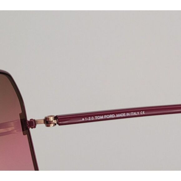 NIB Tom Ford Claudia Geometric Metal/Acetate Sunglasses w/ case & cloth - Picture 8 of 13